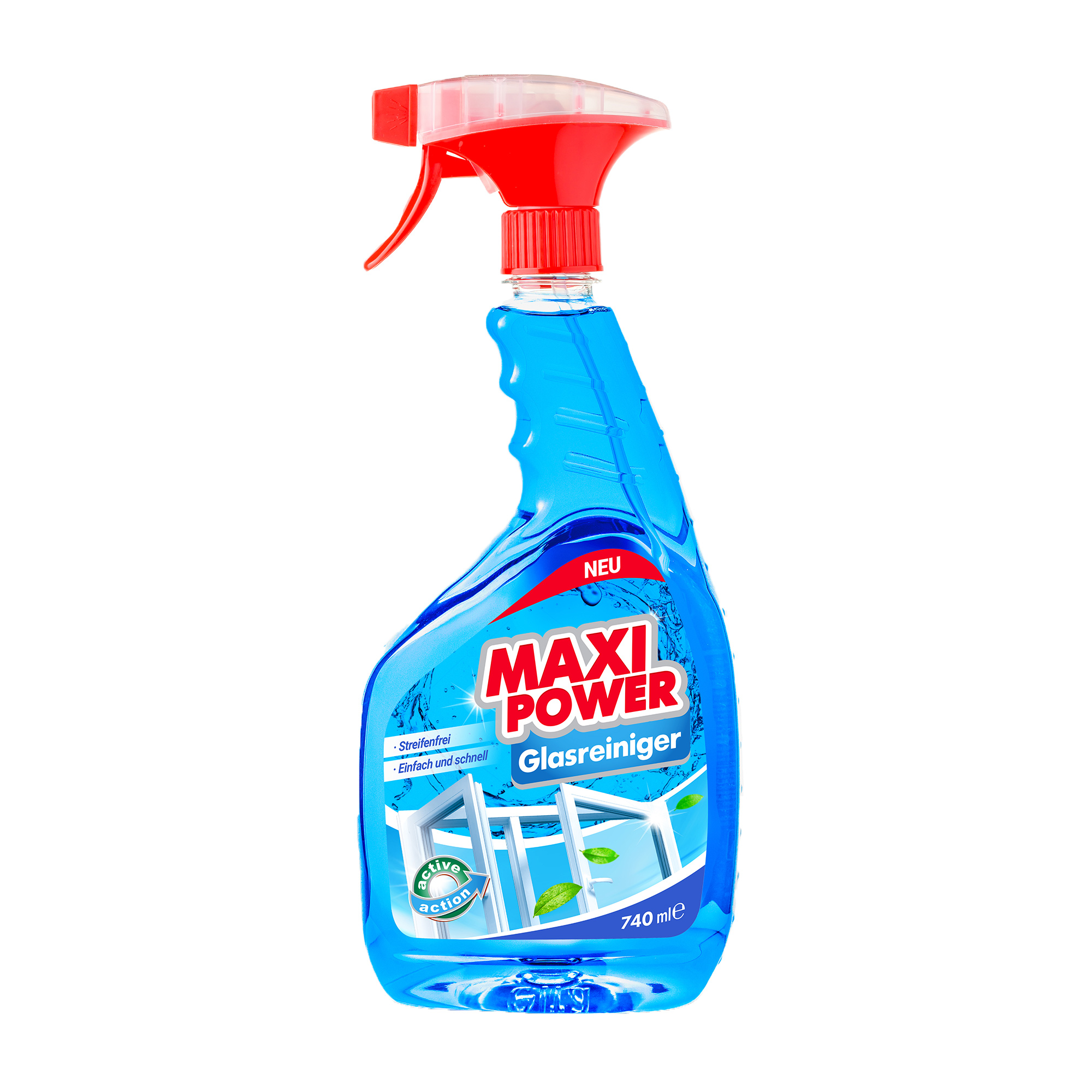 Засіб для миття скла Maxi Power, 740 мл
